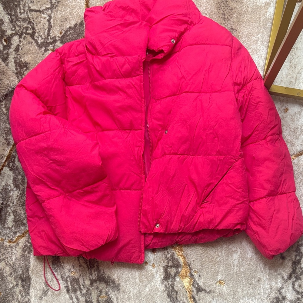 A New Day Fuchsia Puffer Jacket
